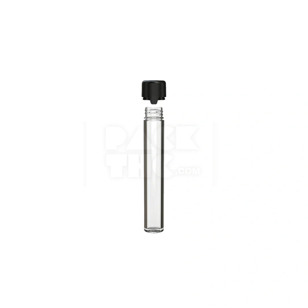 115mm aviator tube flat bottom clear natural black cap 500 count