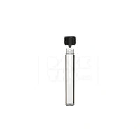 115mm aviator tube flat bottom clear natural black cap 500 count
