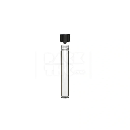 115mm aviator tube flat bottom clear natural black cap 500 count