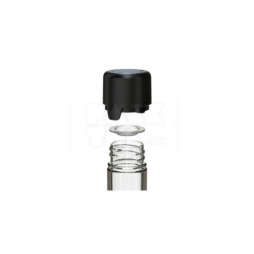115mm aviator tube flat bottom clear natural black cap 500 count
