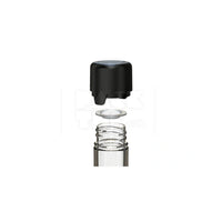 115mm aviator tube flat bottom clear natural black cap 500 count
