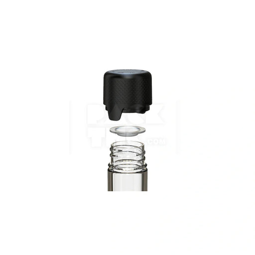 115mm aviator tube flat bottom clear natural black cap 500 count