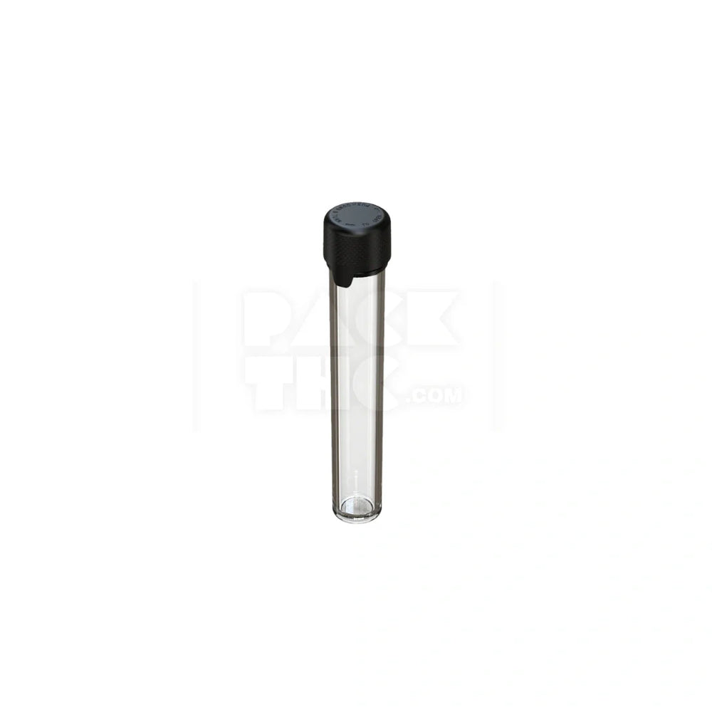 115mm aviator tube flat bottom clear natural black cap 500 count