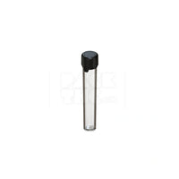 115mm aviator tube flat bottom clear natural black cap 500 count