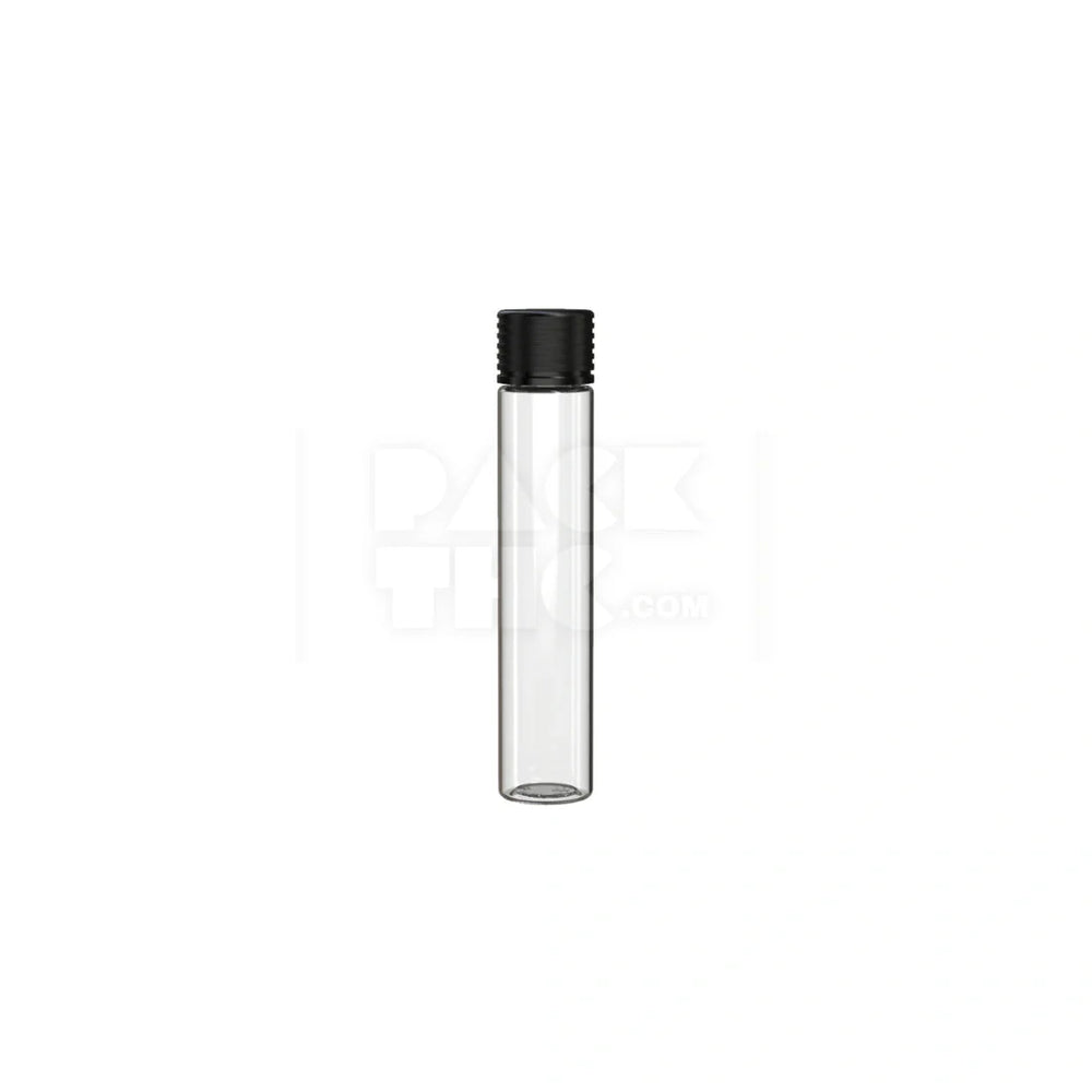 115mm aviator tube flat bottom clear natural black cap 500 count