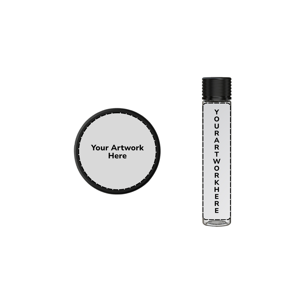 115mm spiral cr blunt tube clear black cap