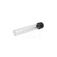 116mm cr clear plastic blunt tube with plastic black cap