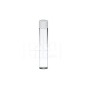 116mm cr clear plastic blunt tube with plastic white cap