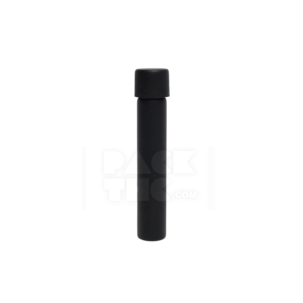 116MM PLASTIC PRE ROLL TUBES - BLACK WITH BLACK CAP - (500 COUNT)