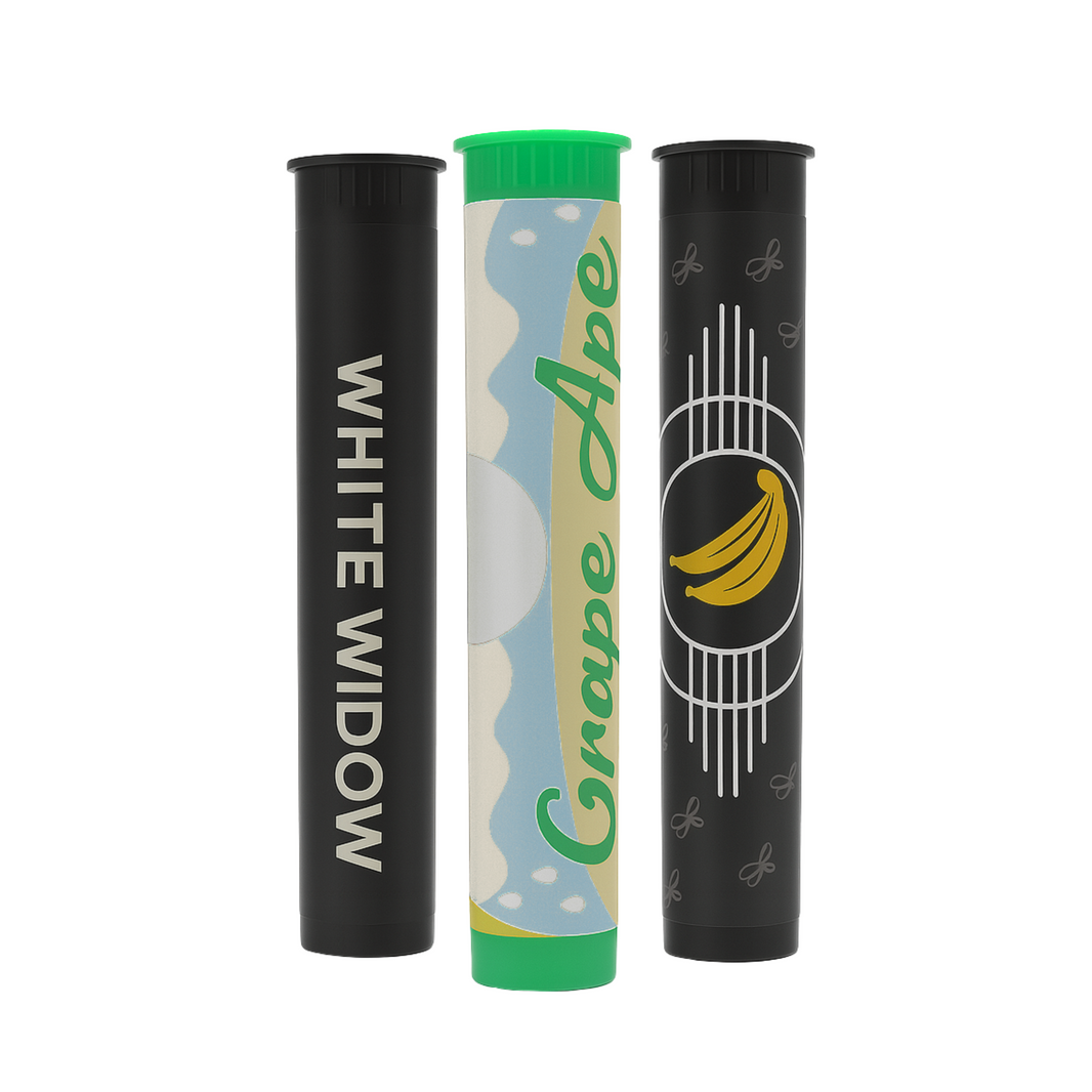 image 116 mm CR PRE-ROLL POP-TOP TUBE - WHITE - 1000
