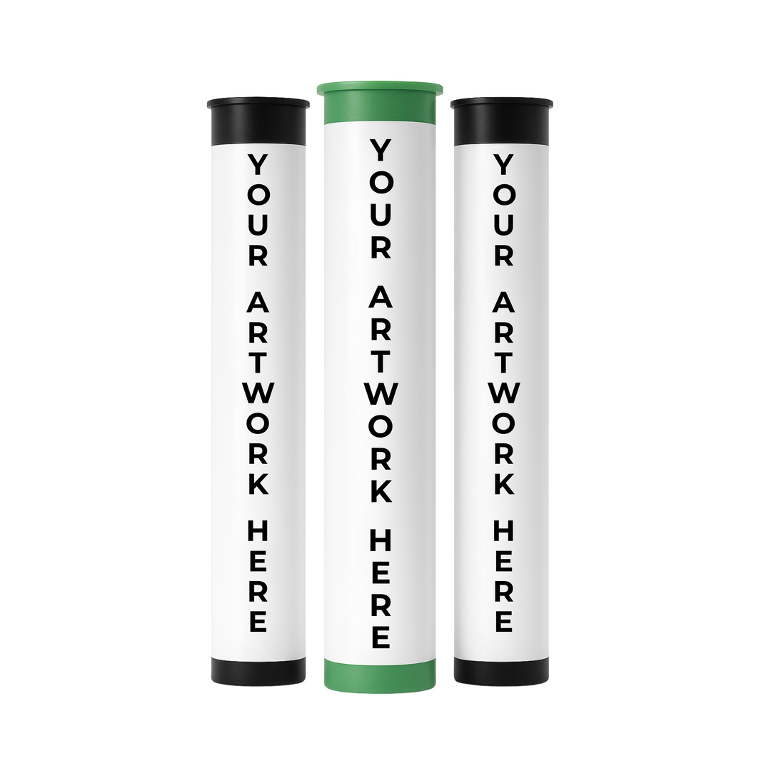 image 116 mm CR PRE-ROLL POP-TOP TUBE - WHITE - 1000