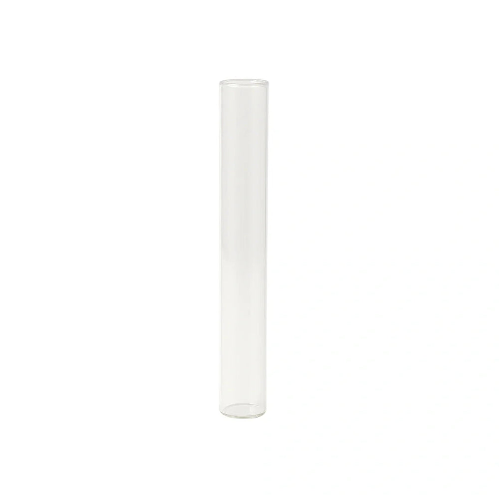 116mm cr clear glass blunt tube with wooden cork