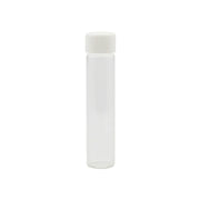 116mm cr clear glass blunt tube with plastic white cap