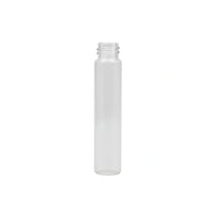 116mm cr clear glass blunt tube with plastic white cap