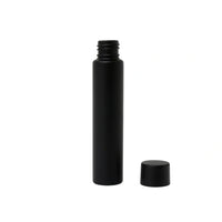 116mm cr matte black glass blunt tube with plastic black cap