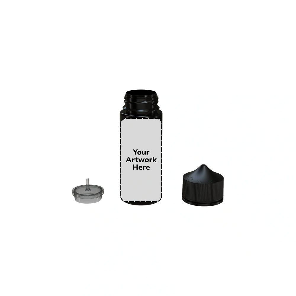 120ml v3 unicorn bottle opaque black