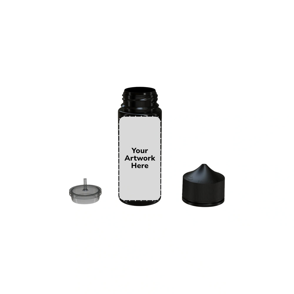 120ml v3 unicorn bottle translucent black