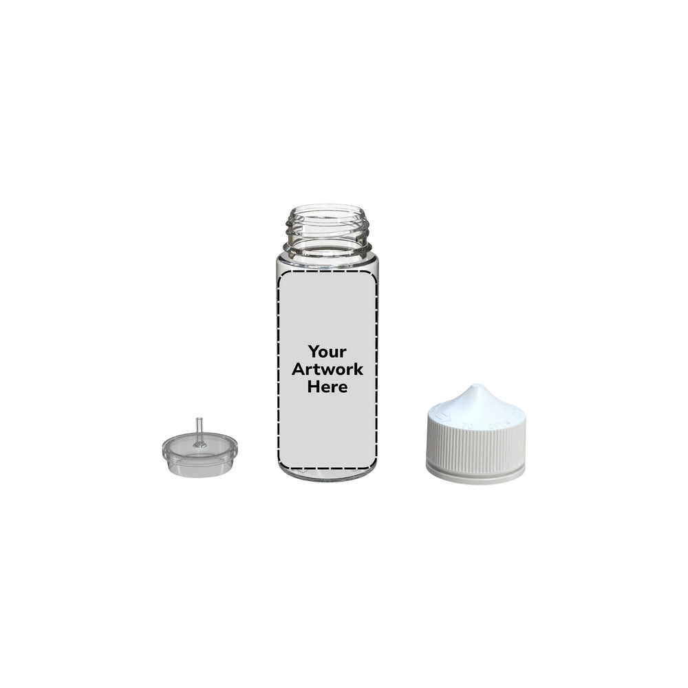 120ml v3 unicorn bottle clear white cap