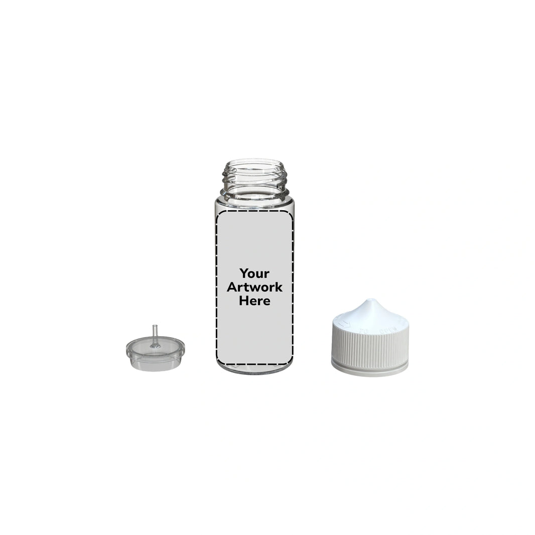 image 120ml v3 unicorn bottle clear white cap