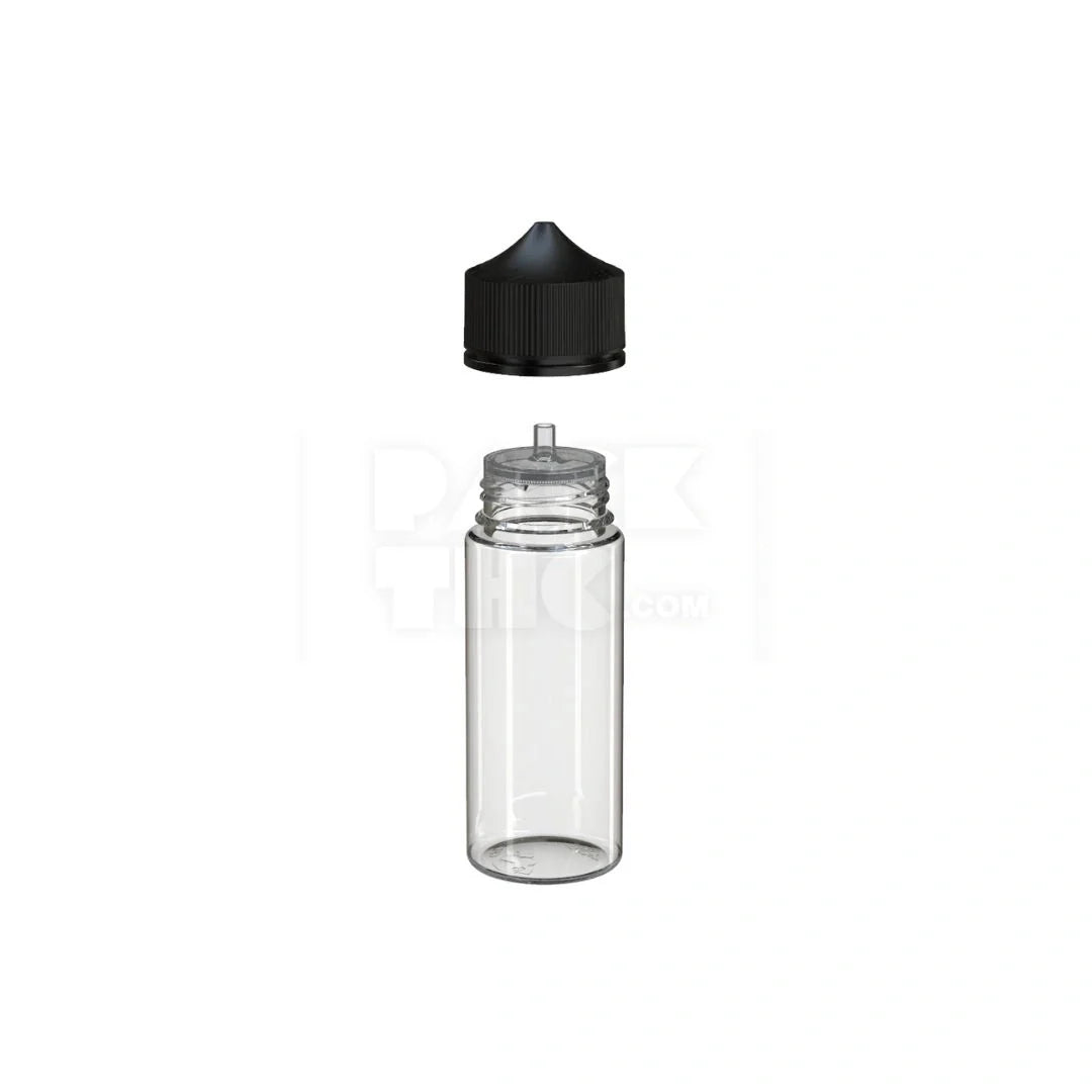 120ml pet reducer unicorn bottle clear natural black cap