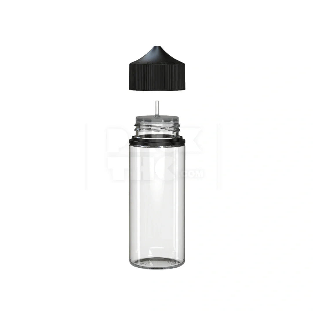 120ml v3 pet unicorn bottle cr clear natural black cap 400 count