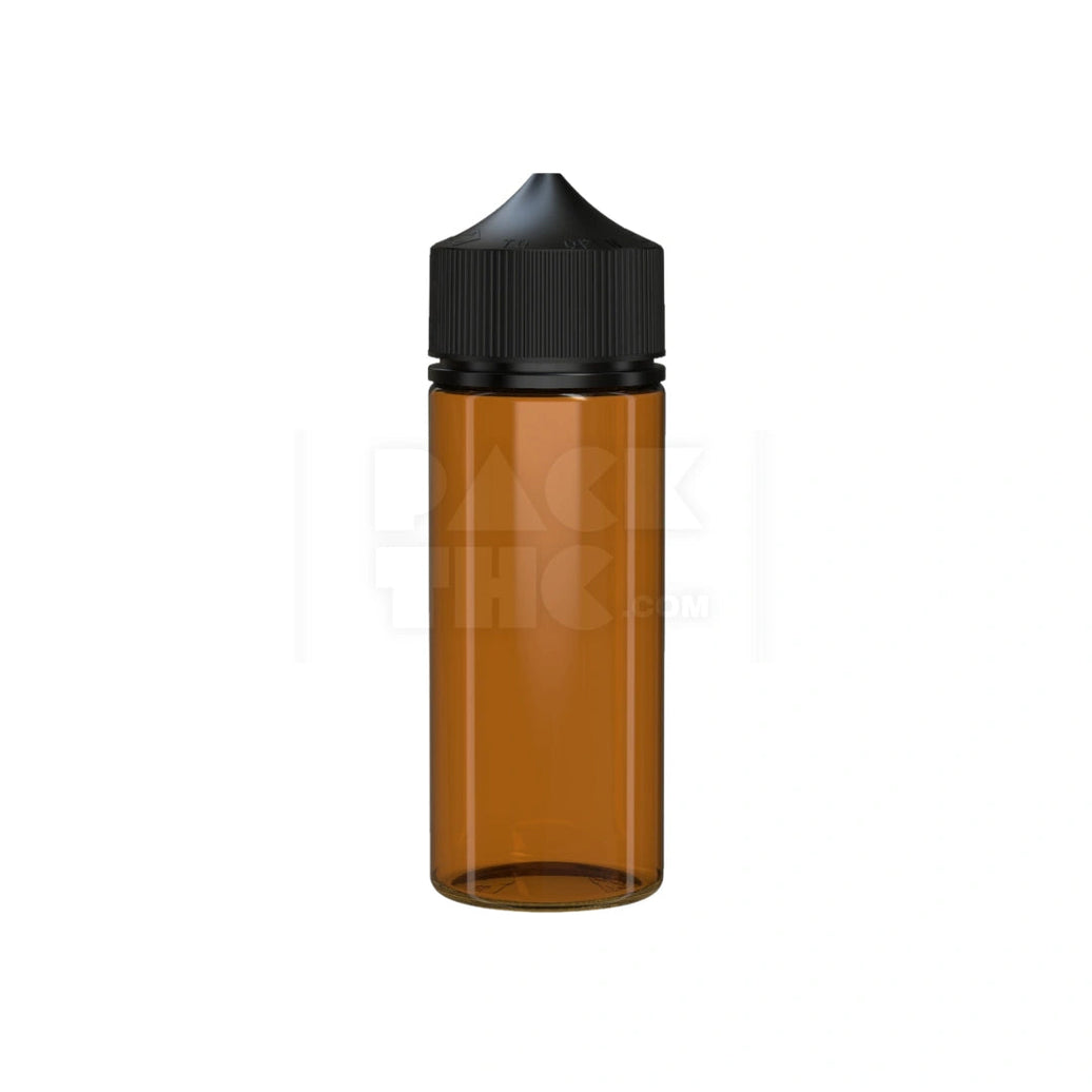 120ml v3 pet unicorn bottle cr translucent amber black cap 400 count
