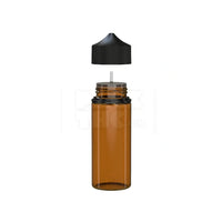120ml v3 pet unicorn bottle cr translucent amber black cap 400 count