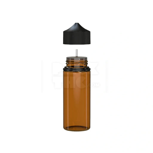 120ml v3 pet unicorn bottle cr translucent amber black cap 400 count