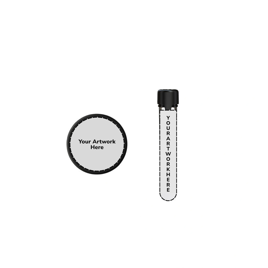 120mm aviator cr blunt tube clear black cap