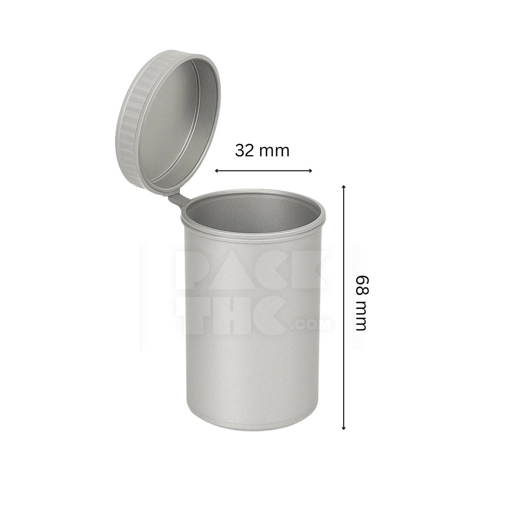 13 dram pop top vial silver
