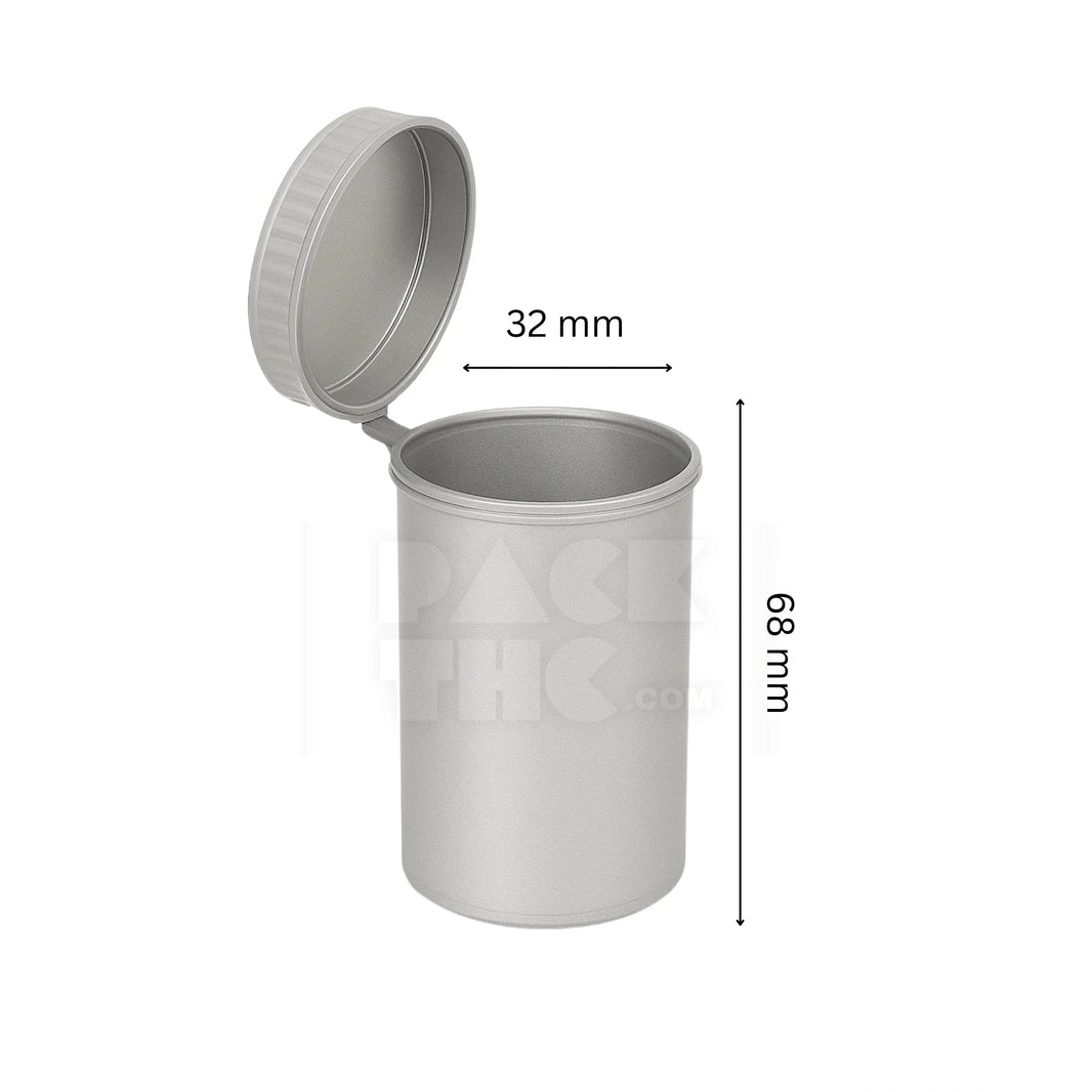 image 13 dram pop top vial silver