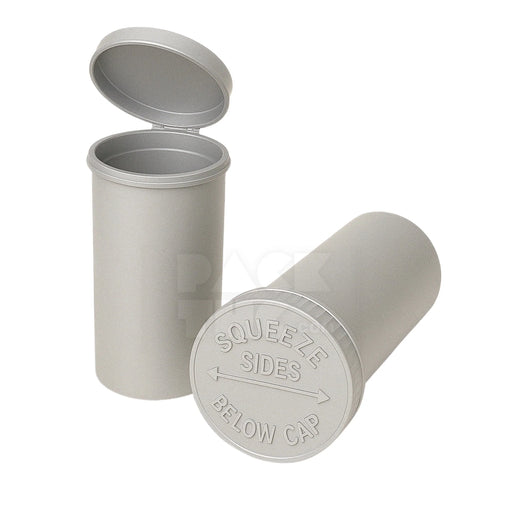 13 dram pop top vial silver