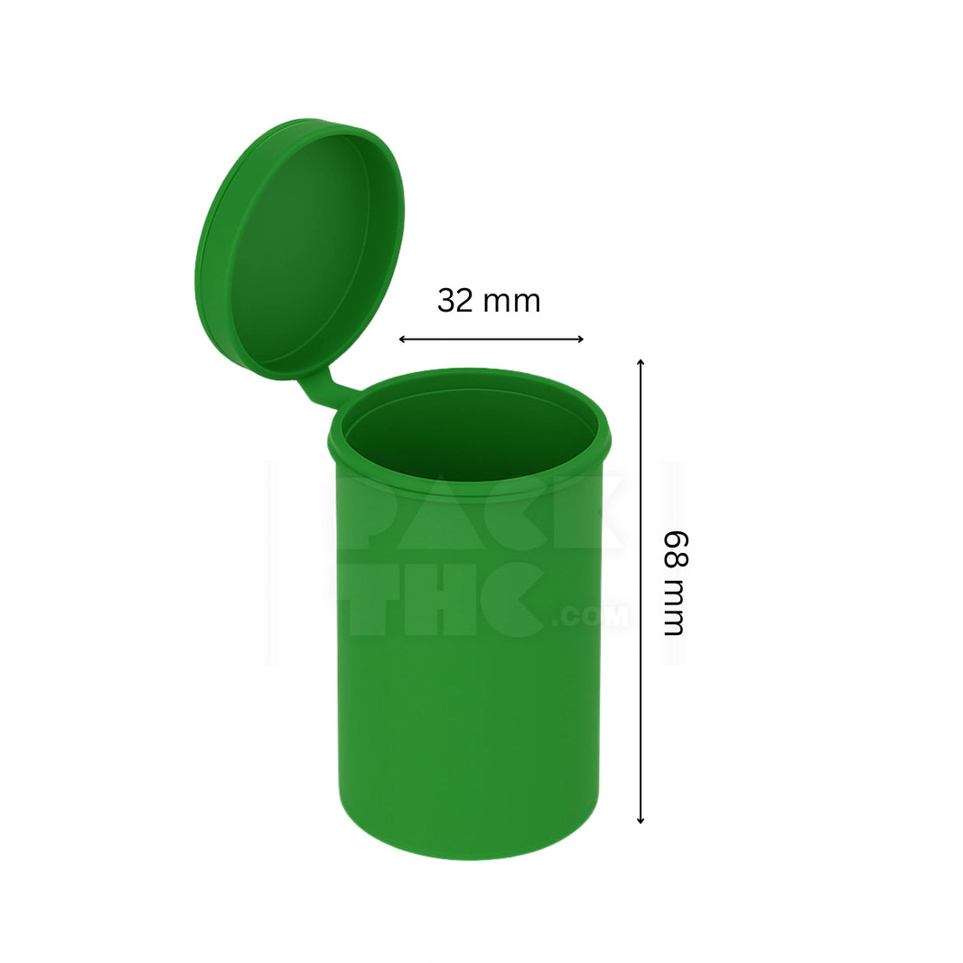 image 13 DRAM POP TOP VIAL - GREEN - (315 COUNT) Pack THC
