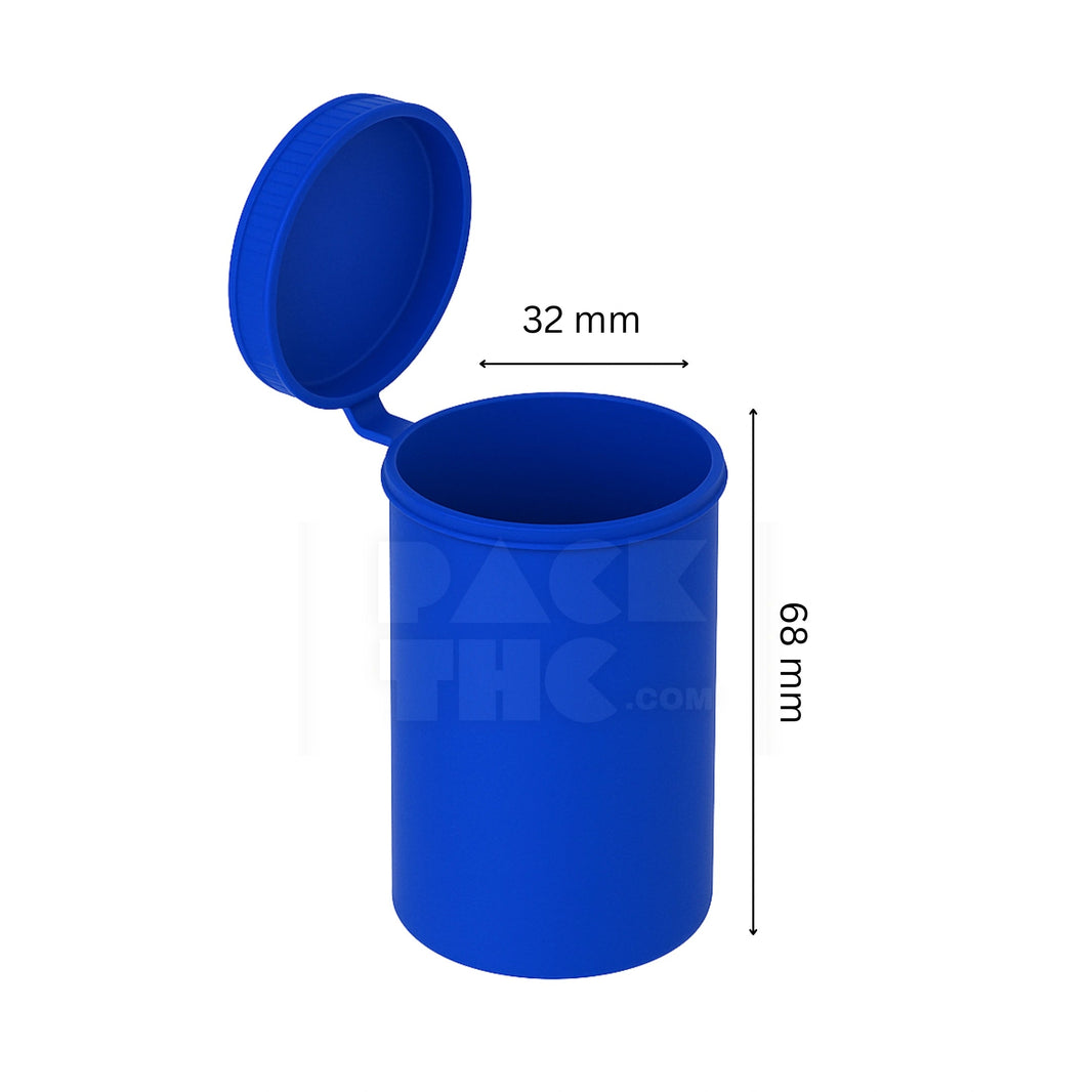 image 13 DRAM POP TOP VIAL - ROYAL BLUE - (315 COUNT) Pack THC