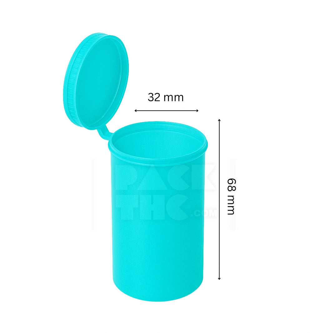 image 13 DRAM POP TOP VIAL - AQUA BLUE - (315 COUNT) Pack THC