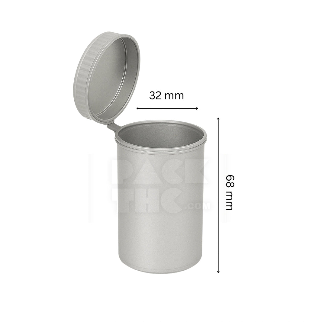 image 13 DRAM POP TOP VIAL - SILVER - (315 COUNT) Pack THC
