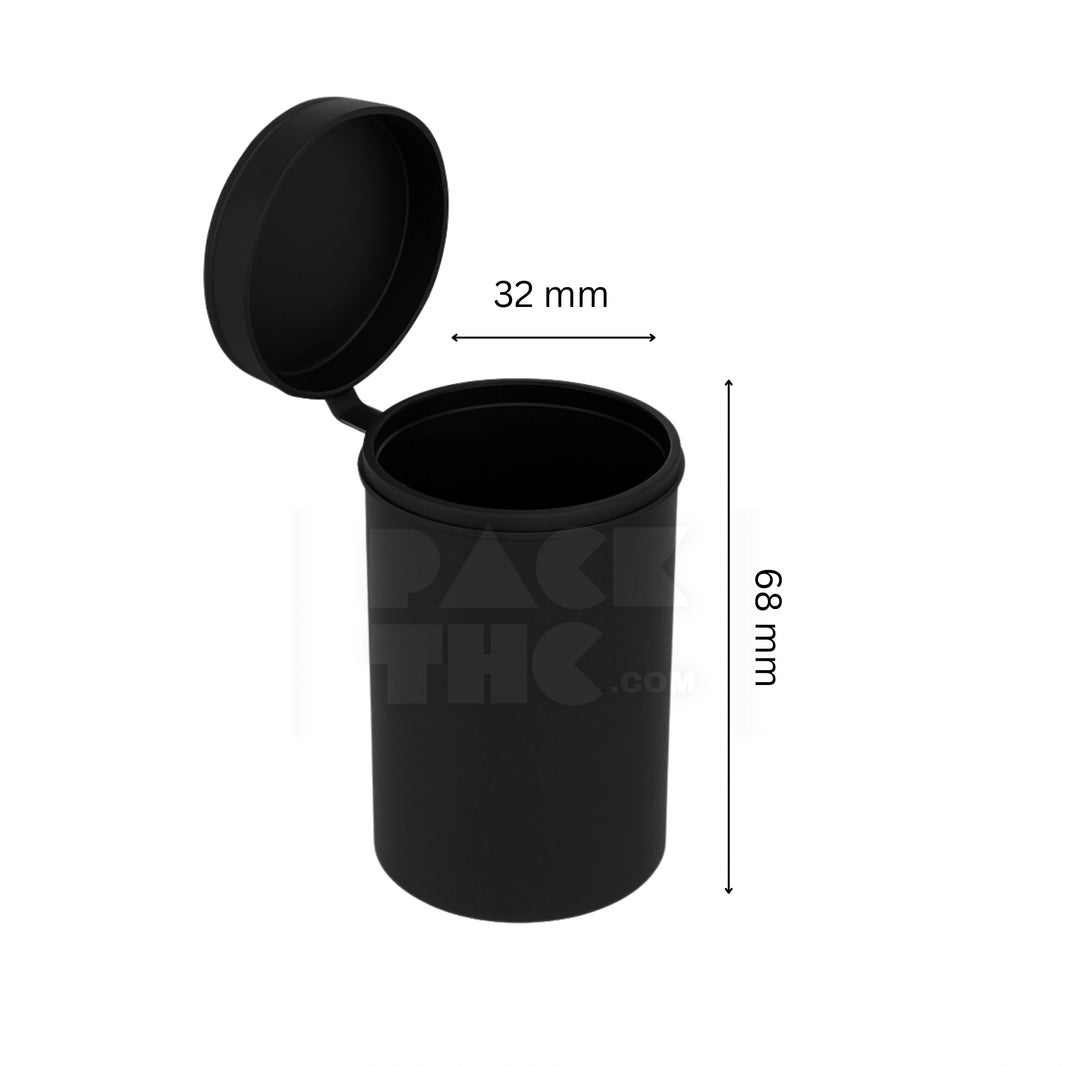 image 13 DRAM POP TOP VIAL - BLACK - (315 COUNT) Pack THC