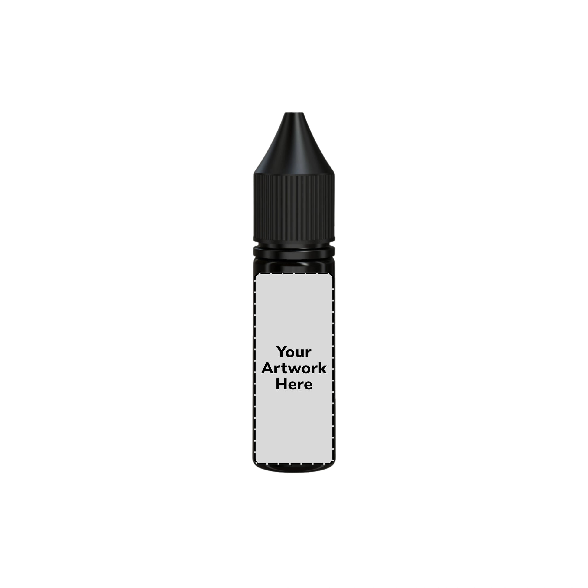 15ml unicorn bottle opaque black