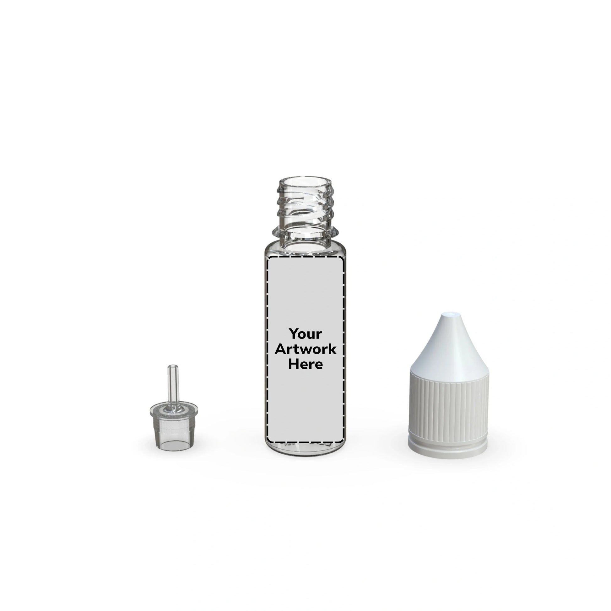 15ml unicorn bottle opaque white