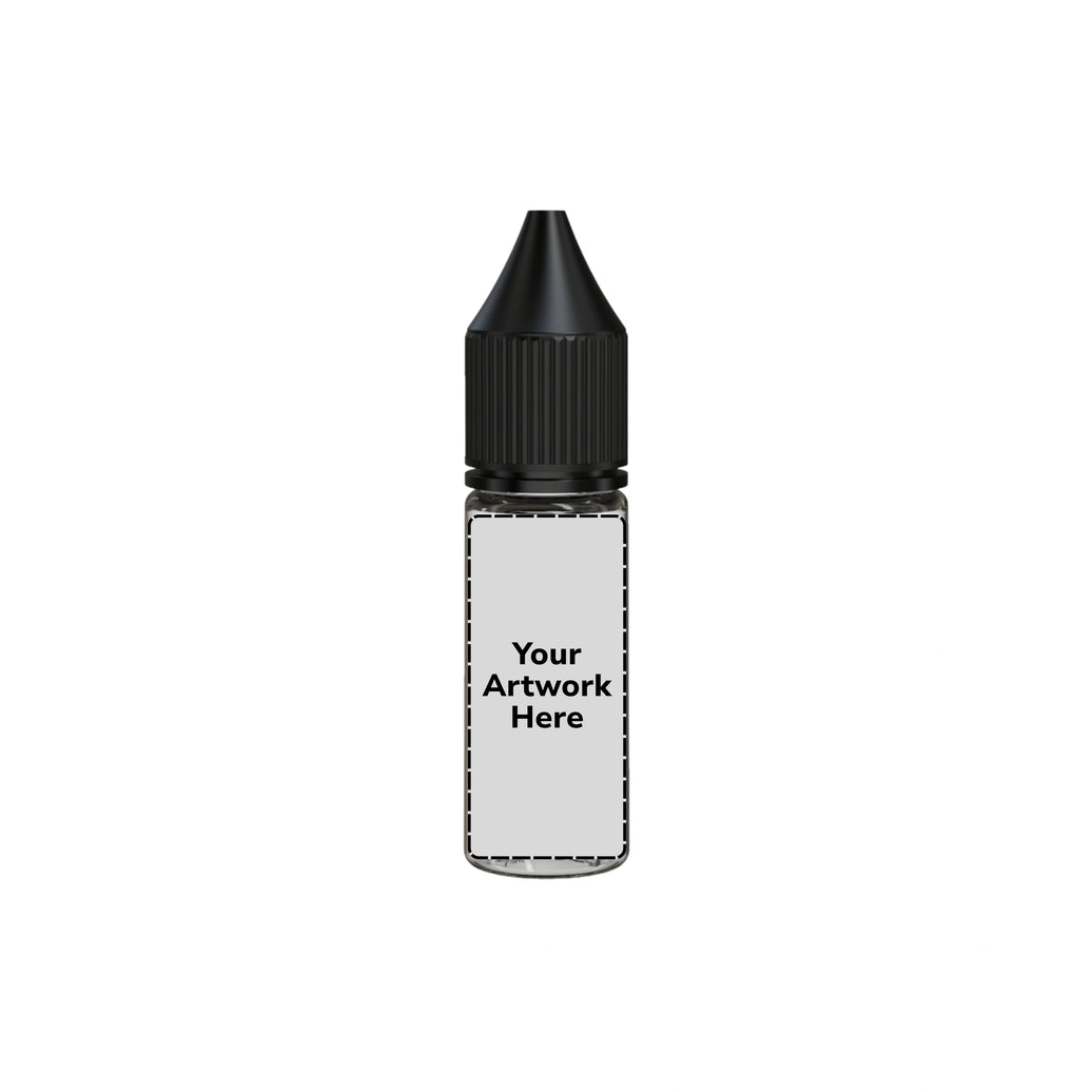 15ml unicorn bottle clear black cap