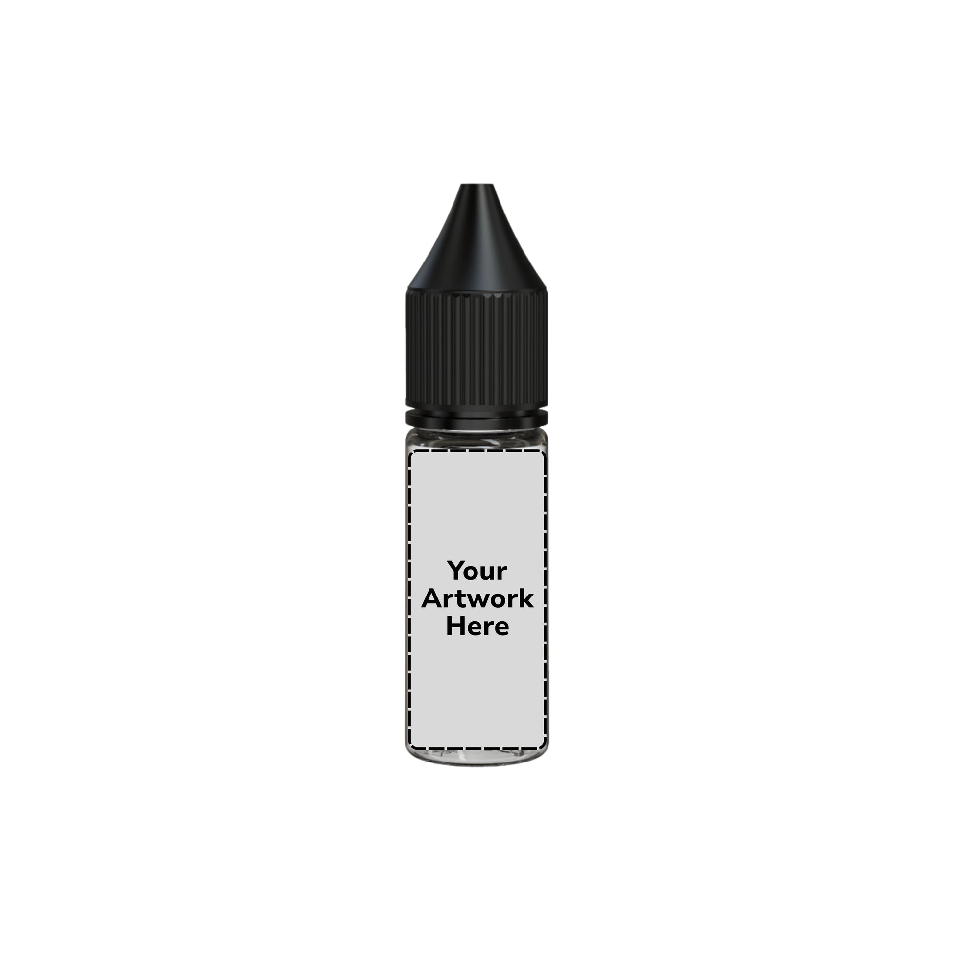 15ml unicorn bottle clear black cap