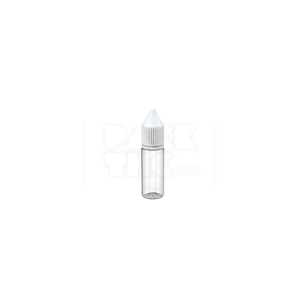 15ml pet reducer unicorn bottle with cr tamper evident break off band clear natural bottle with opaque white closure 1000 count