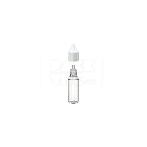 15ml pet reducer unicorn bottle with cr tamper evident break off band clear natural bottle with opaque white closure 1000 count