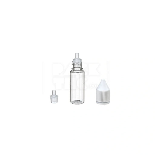 15ml pet reducer unicorn bottle with cr tamper evident break off band clear natural bottle with opaque white closure 1000 count