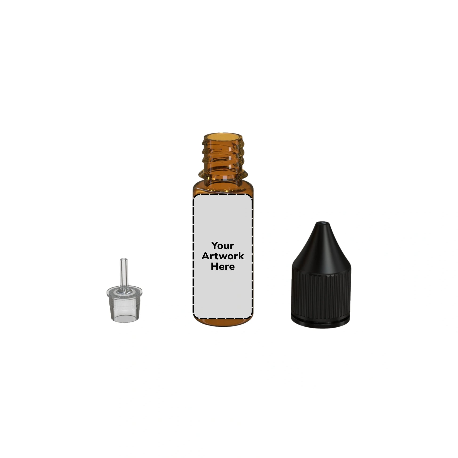 165ml v3 unicorn bottle translucent amber