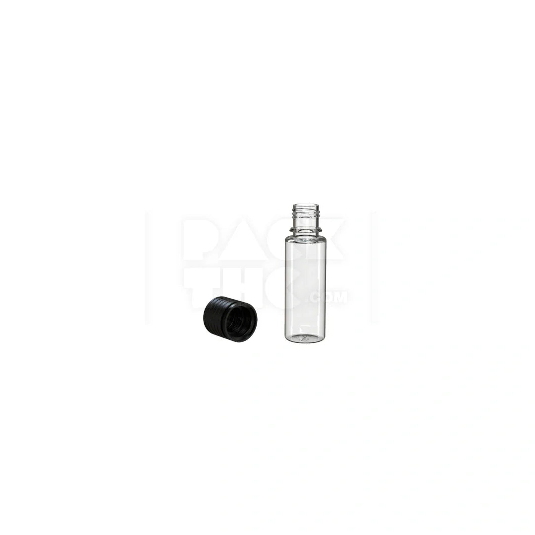 16.5ml spiral cr bottle clear natural black cap 1000 count