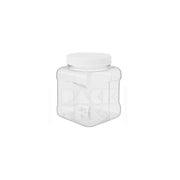 16oz plastic grip jars clear with white lid