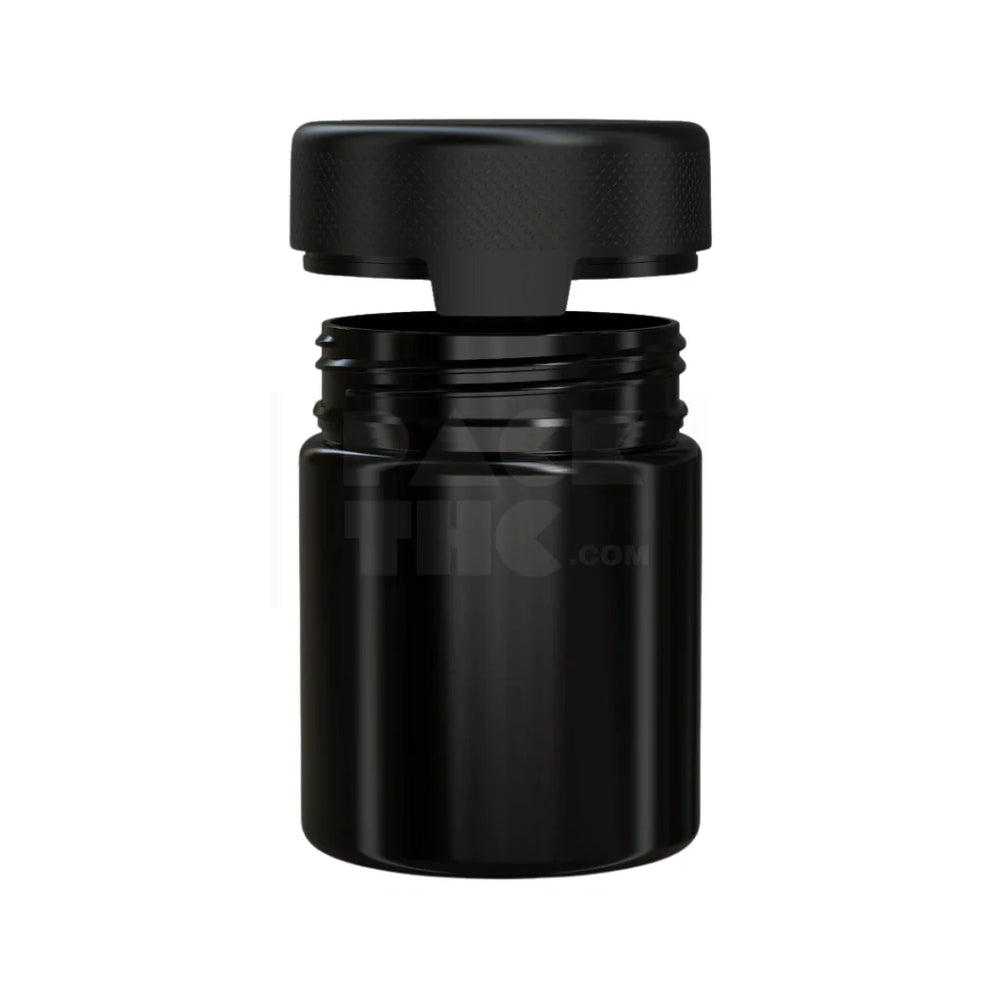 18 5oz 550cc aviator cr xl container with integrated liner tamper evident break off band opaque black container with opaque black closure 60 count