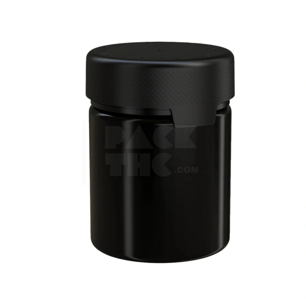 18 5oz 550cc aviator cr xl container with integrated liner tamper evident break off band opaque black container with opaque black closure 60 count