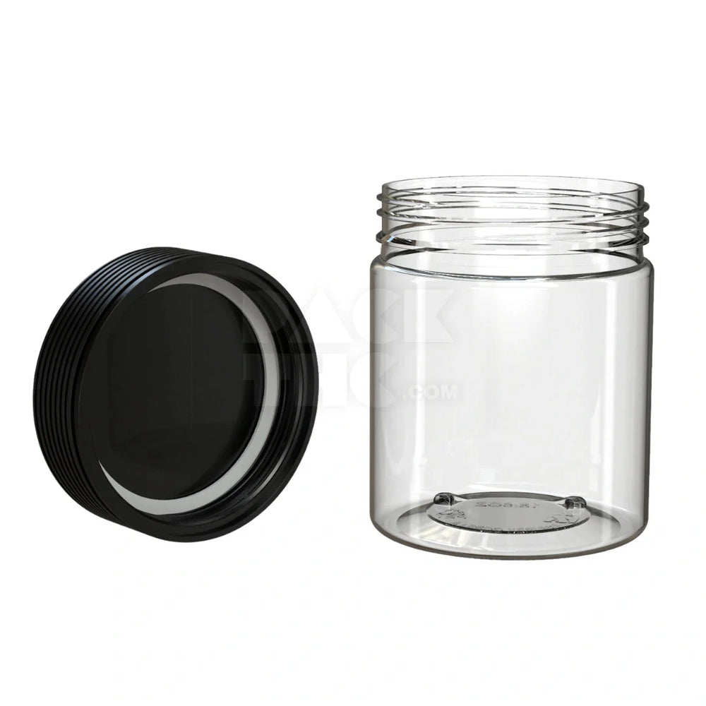 18.5oz 550cc spiral cr xl container clear natural black cap 60 count